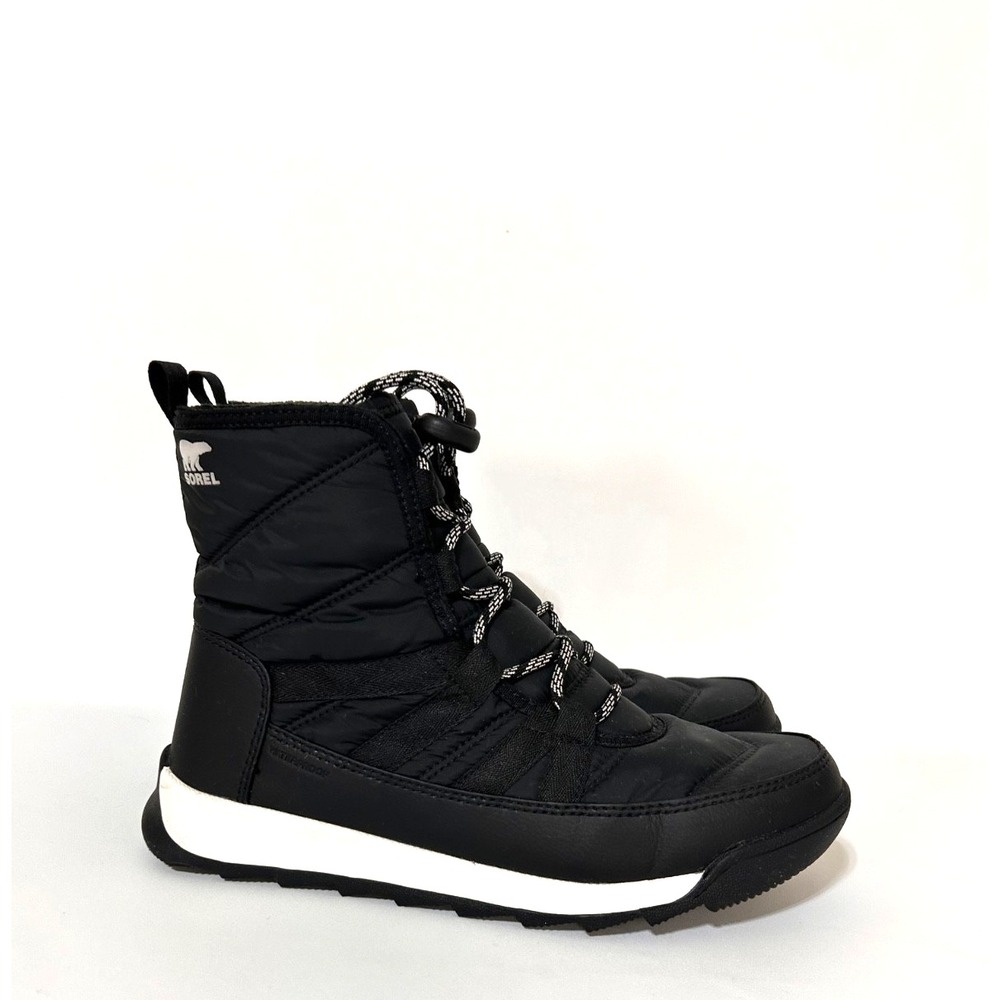SOREL Whitney II Short Black Waterproof Winter Snow Boots Women's 6 38